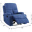 Fauteuil inclinable Rosia Blue Linen Motion