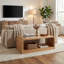 Table basse moderne en MDF de 47,24 pouces avec tablette de rangement ouverte-742626574
