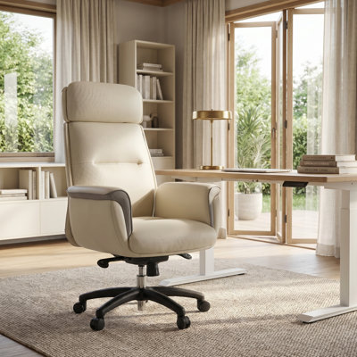 Eureka Silicone Leather Executive Chair with Headrest