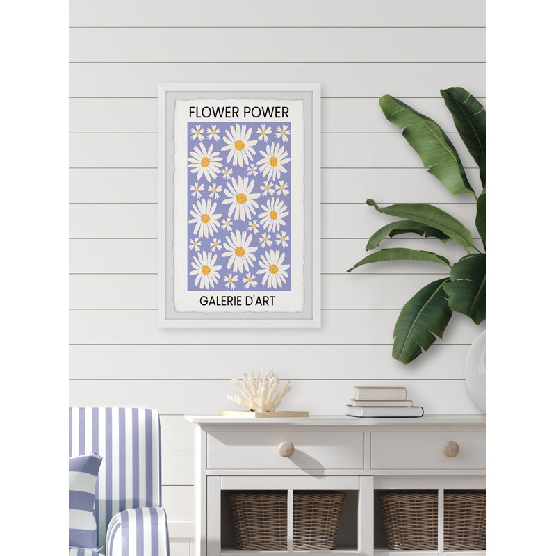 Flower Power Art Gallery - Single Picture Frame Painting, 61cm H x 41cm W