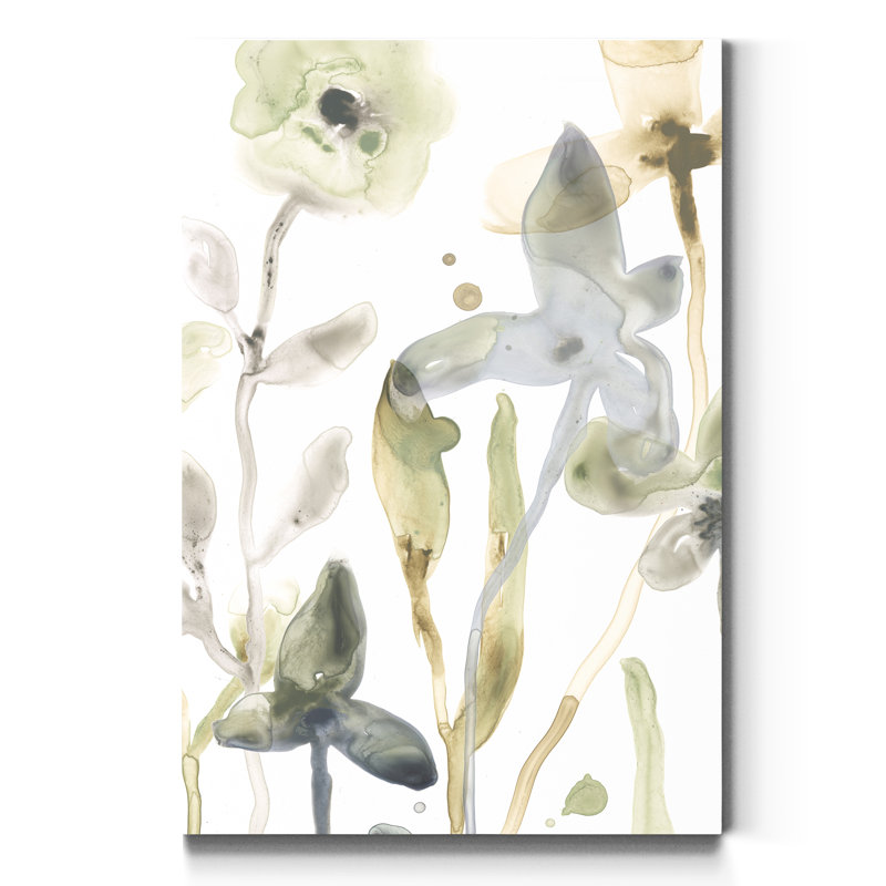 « Stone Moss tiges III », reproduction d’art sur toile tendue, H 12 po x l 8 po x P 1 po