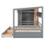 Lit maison avec deux tiroirs et garde-robe-1116244066-1116244061