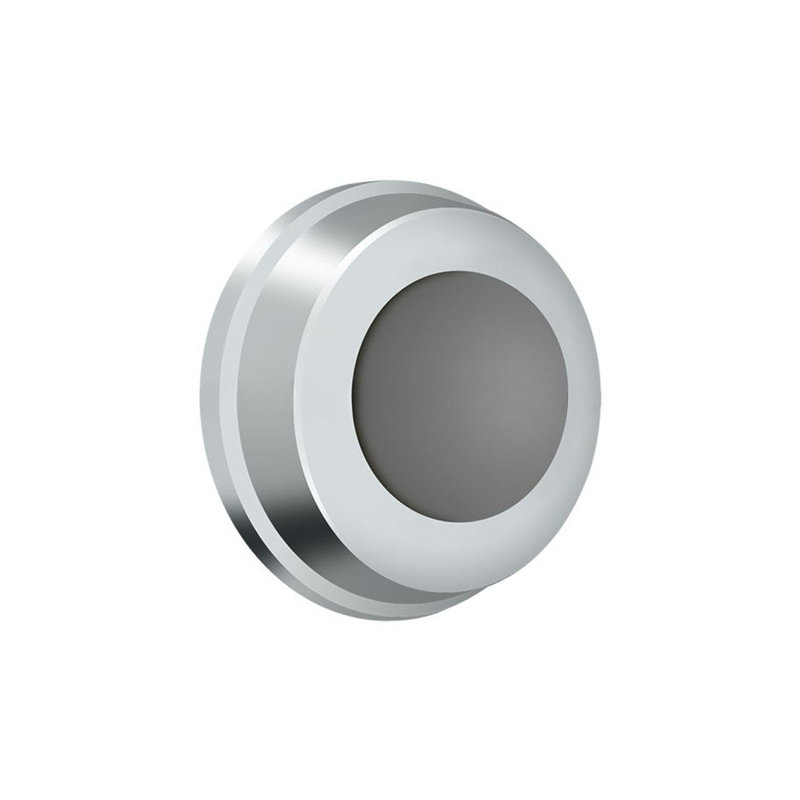 Door Stop, Polished Chrome