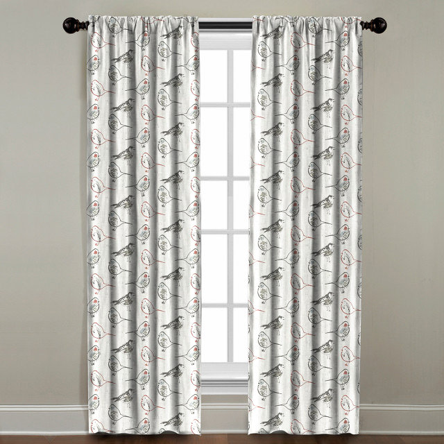 Cotton Room Darkening Curtain Single Panel, 50" W x 120" L, Red