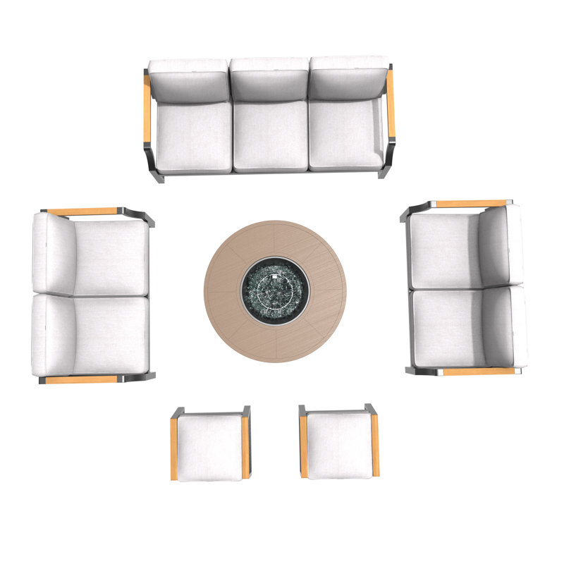 Kimira 9 - Person Patio Conversation Set with Cushions