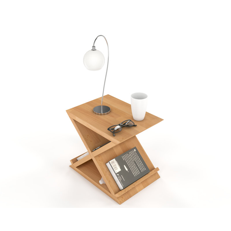 Eng 42cm W Manufactured Wood Bedside Table, Natural