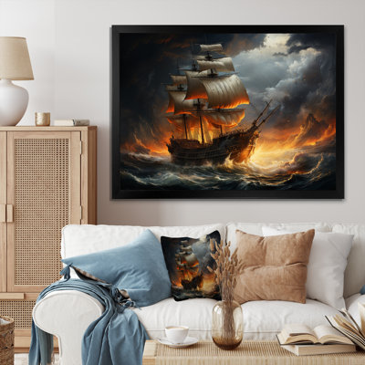 «Stormy Seas», art mural pirate