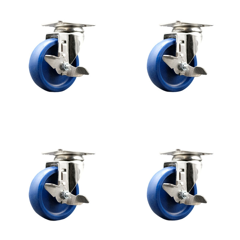 Polyurethane Wheel Swivel Caster with Brake