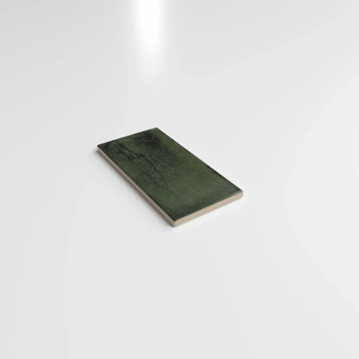 Tegel Forest green 3" x 6" Glossy Ceramic Subway Wall Tile – Warm Earth Tone