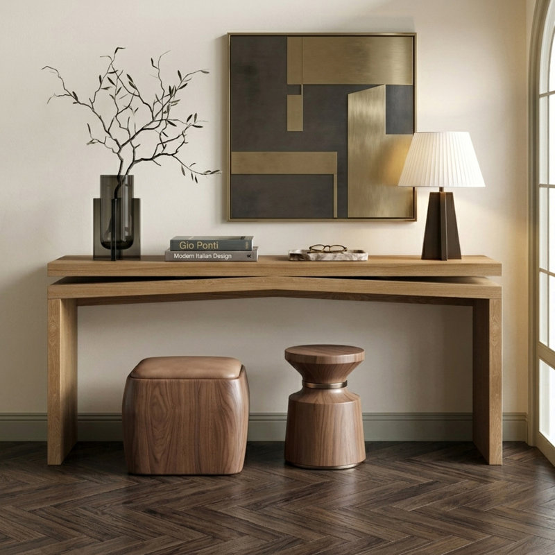 Console en bois, Brun antique