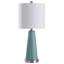 Lampe de table sarcelle / acier brossé 24,5 po Rocha