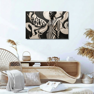Art déco sur toile, ensemble de 1 reproduction d'art sur toile
