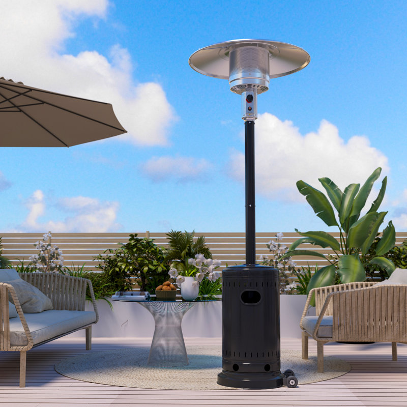 Chauffe-terrasse au propane 48 000 BTU, Noir/gris