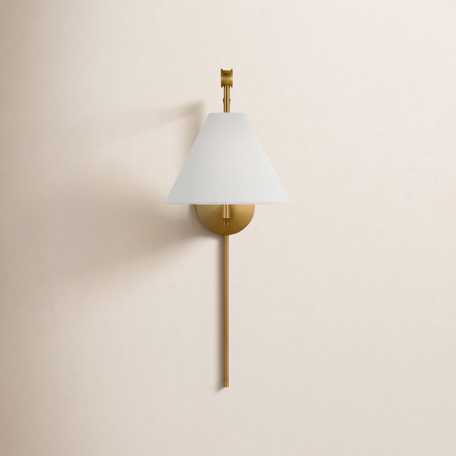 Welby Single Dimmable Bath Sconce, Burnished Brass