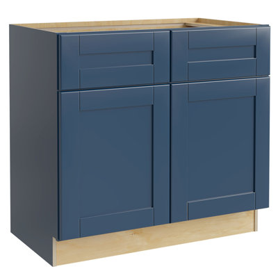 Gallery Now Sherwood 36" Wide Base Cabinet, All-Plywood Construction, Ready to Assemble, Soft-Close