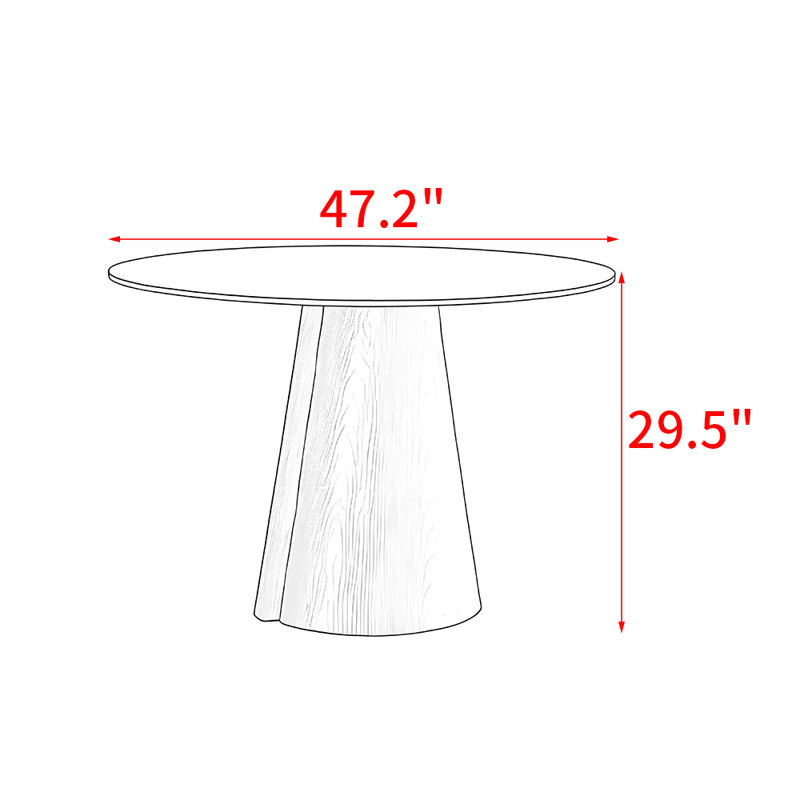 Nordic style solid wood dining table