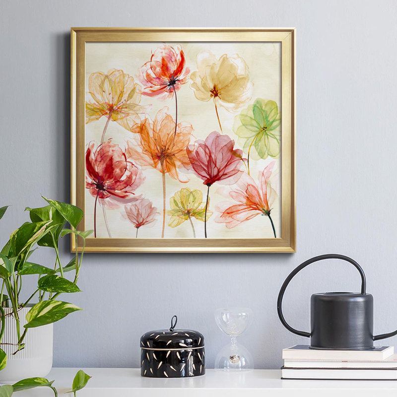Splash of Color - Peinture sur toile encadrée, H 30,5 po x l 30,5 po x P 1,5 po, Or