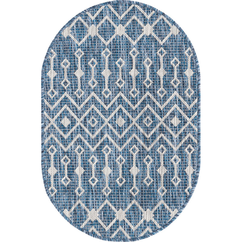 Tapis d'extérieur Preen couleur Lakeside, Ovale 2 pi x 3 pi