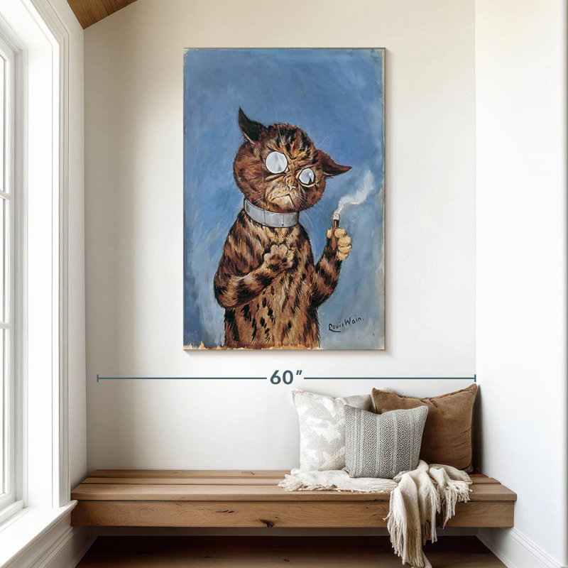 Ketti Cat With A Cigar, 48" H x 32" W