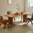 Cherry Wood Color Rectangular Solid Wood Dining Table-1890068042