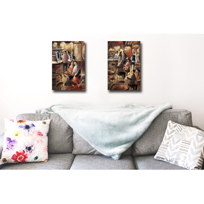 « entre quotes (between verres) & coffee y », ensemble de 2 reproductions sur toiles tendues