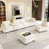 Beige, chenille blanche