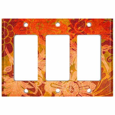 Patterned 3 - Gang Toggle Light Switch Standard Wall Plate