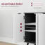 Buffet, armoire d'appoint avec tablettes réglables