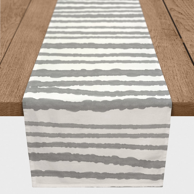 Chemin de table Alue, 72 po x 16 po, gris, Striped 1