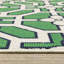 Tapis d'intérieur / extérieur ivoire / vert Sherley-1495595311