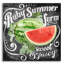 Art mural en verre acrylique Epic Art «Chalkboard Watermelon» par Art Licensing Studio, 36 po x 36 po-117540502