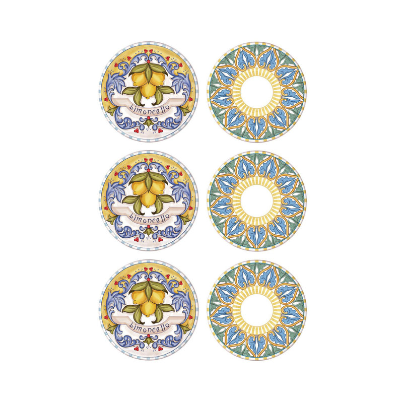 Elegant Ceramic Plate Set (6 Pieces), 7.5 inches Diameter | 100% Ceramic, Durable & Stylish Design | Perfect for Entertaining & Everyday Use, Handwash Recommended, Not Microwave or Dishwasher Safe
