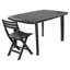 Ahsaki Rectangular Folding Outdoor Dining Table With Umbrella Hole , 85cm cm W 85cm cm D