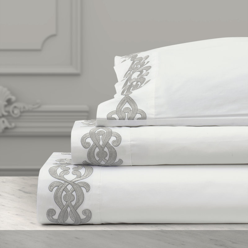 Imperial - Sheet Queen 4Pc. Sheet Set, Queen, Silver