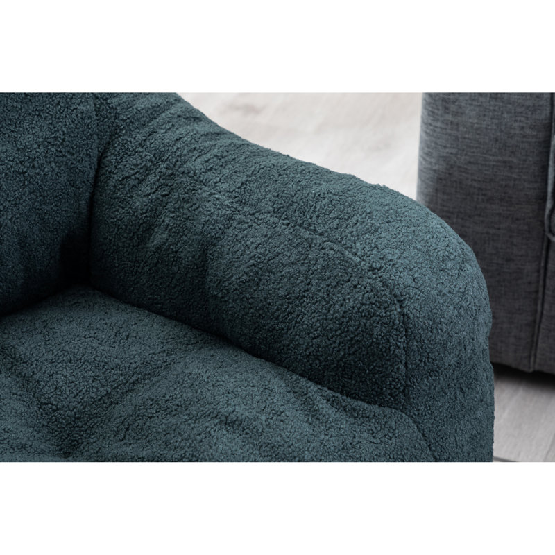 Fauteuil à billes en mousse souple, idéal pour un salon moderne, Vert