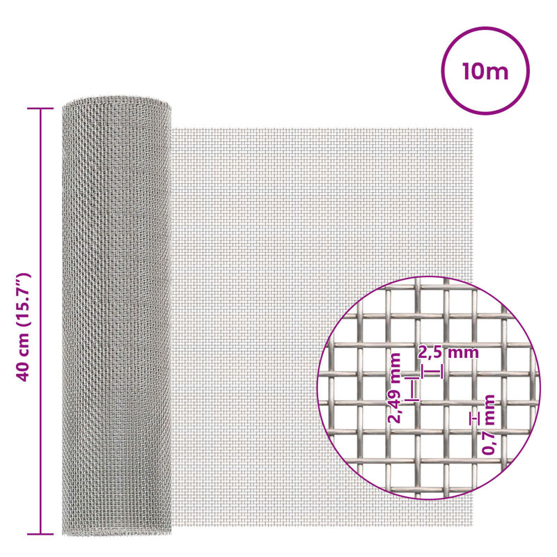 Stainless Steel Fence Panels Fencing, 1000cm H x 40cm W