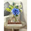 Dahlias and Eucalyptus Centerpiece in Vase-78221208