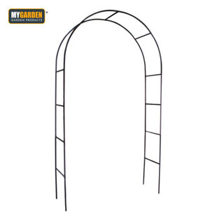 140cm W x 37cm D Steel Arbour in Black