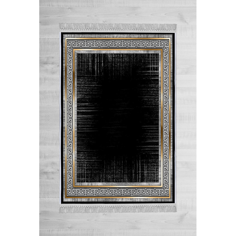 Luxurious Velvet Area Rug (4.6 x 7.2 ft), 100% Antibacterial Fabric, Non-Slip Cotton Backing, Pile Height: 0.4 in | Machine Washable, 3D Digital Print Design | Perfect for Living Room & Bedroom Decor, Soft & Durable