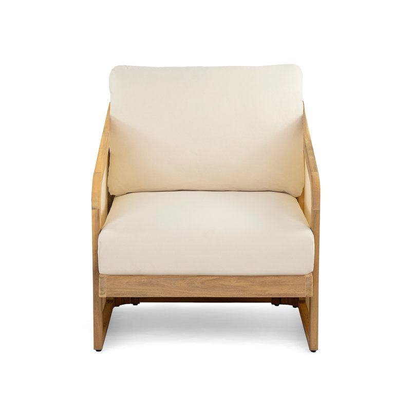 Fauteuil club Royal Wood PVC-coated polyester