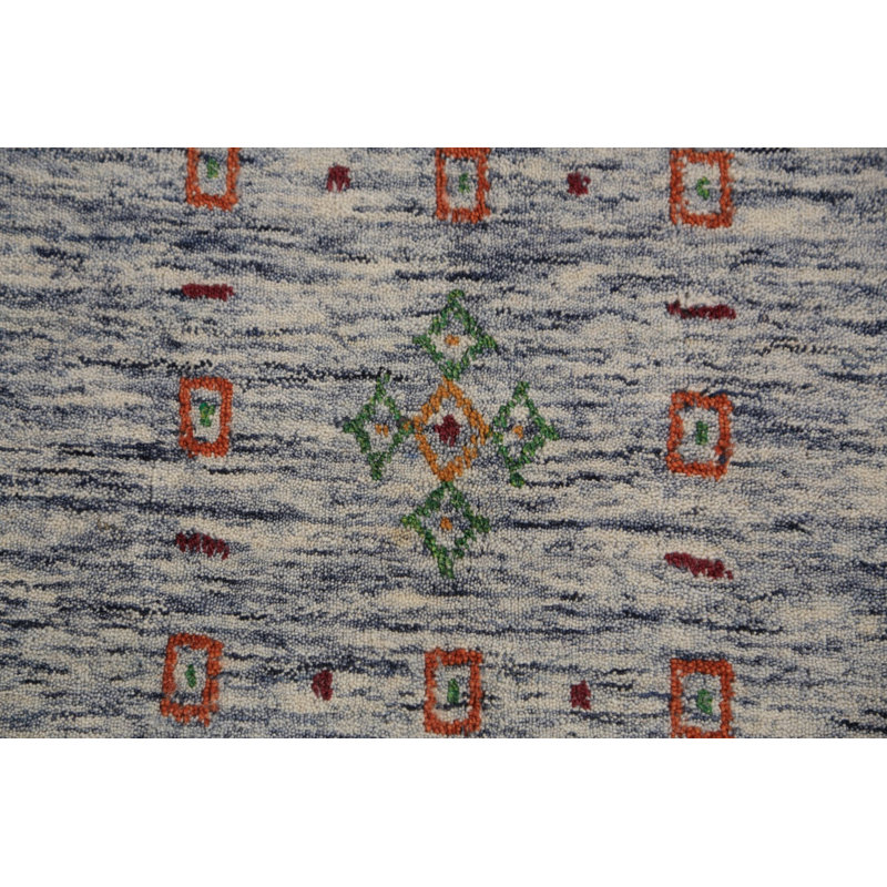Tapis oriental tribal à rayures Gabbeh