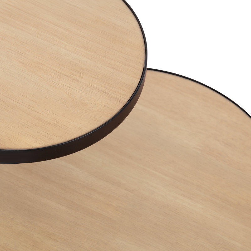 Table de bout 24 po, Naturel/noir