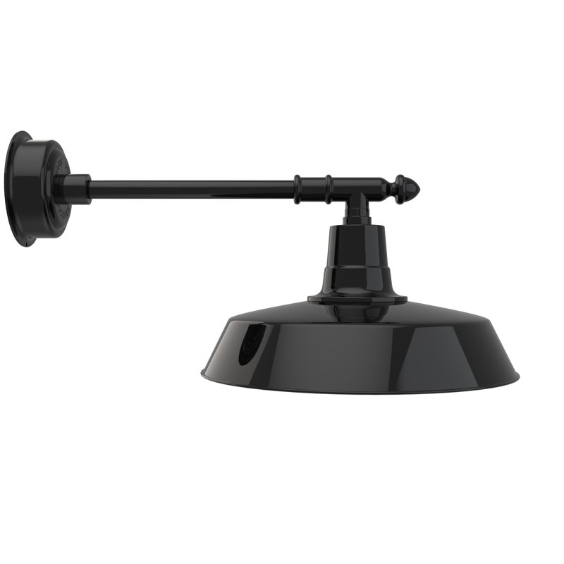 Annis LED Wall Light, 11" H x 18" W x 30" D, Black