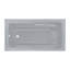 Baignoire d'angle Voltaire 60 x 32 avec tablier et bonde à gauche, gris mat-106276092-106276089
