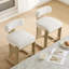Tabouret de comptoir rembourré en bois massif-751692520