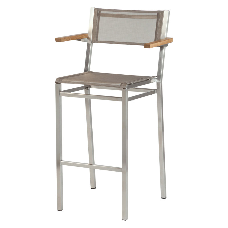 Equinox Outdoor Dining Chair, Titanium, 29"