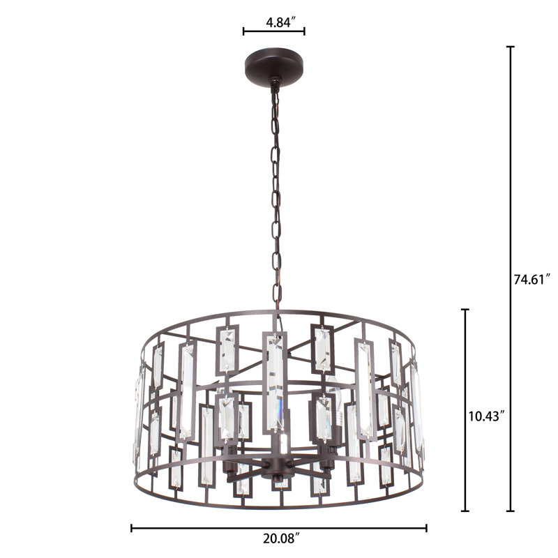 Lustre tambour 4 lumières Vanhoose