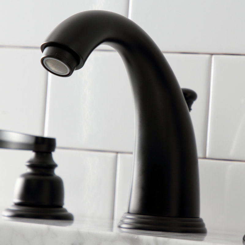 Robinet de salle de bain espacé Kingston, Noir mat