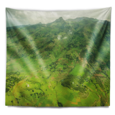 Highlands de polyester autour de tapisserie ababa addis avec accessoires suspendus inclus