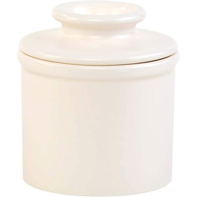 Butter Bell - The Original Butter Bell crock by L Tremain, a Countertop French Ceramic Butter Dish Keeper for Spreadable Butter, Specialty - Ivory Matte